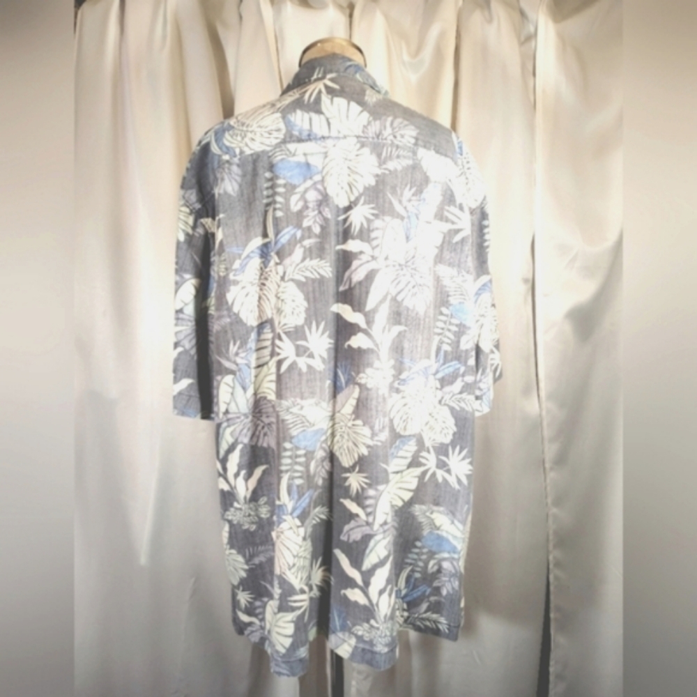 Tommy Bahama Shirt+Cap, Men SILK Short Sleeve Tropical Bttn Down,Collar, Pckt, L - Picture 9 of 16